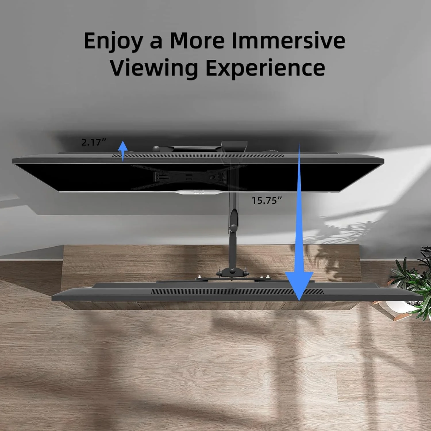 LOOKFUN Full Motion TV Monitor Wall Mount Bracket Articulating Arms Swivel Tilt Extension Rotation for Most 32-55 Inch LED LCD Flat Curved Screen TVs & Monitors, Max VESA 400x400mm