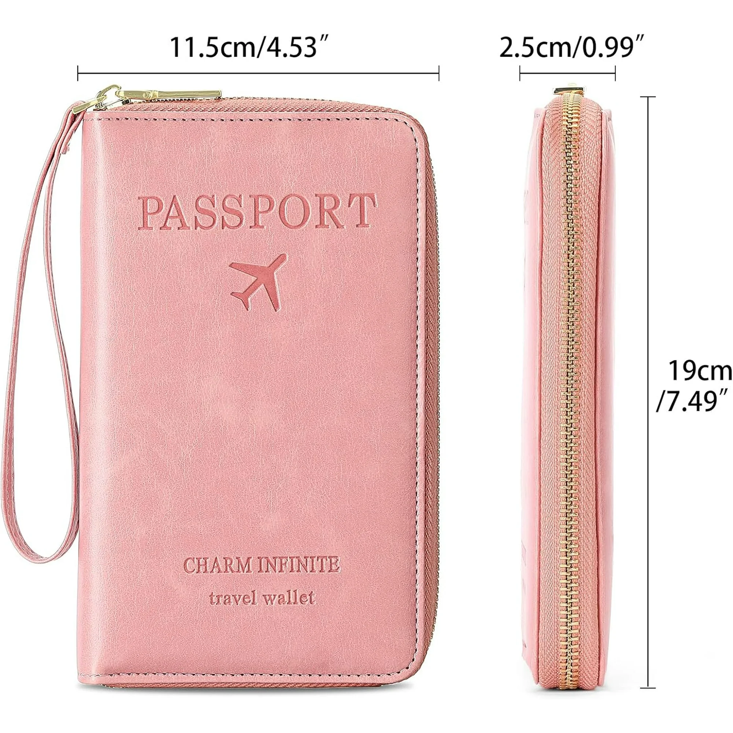 EHIW Passport Holder for Travel Essentials, Passport Wallet Cover Case for Travel Must Haves Accessories,Passport Book Holders for Women and Men(pink)