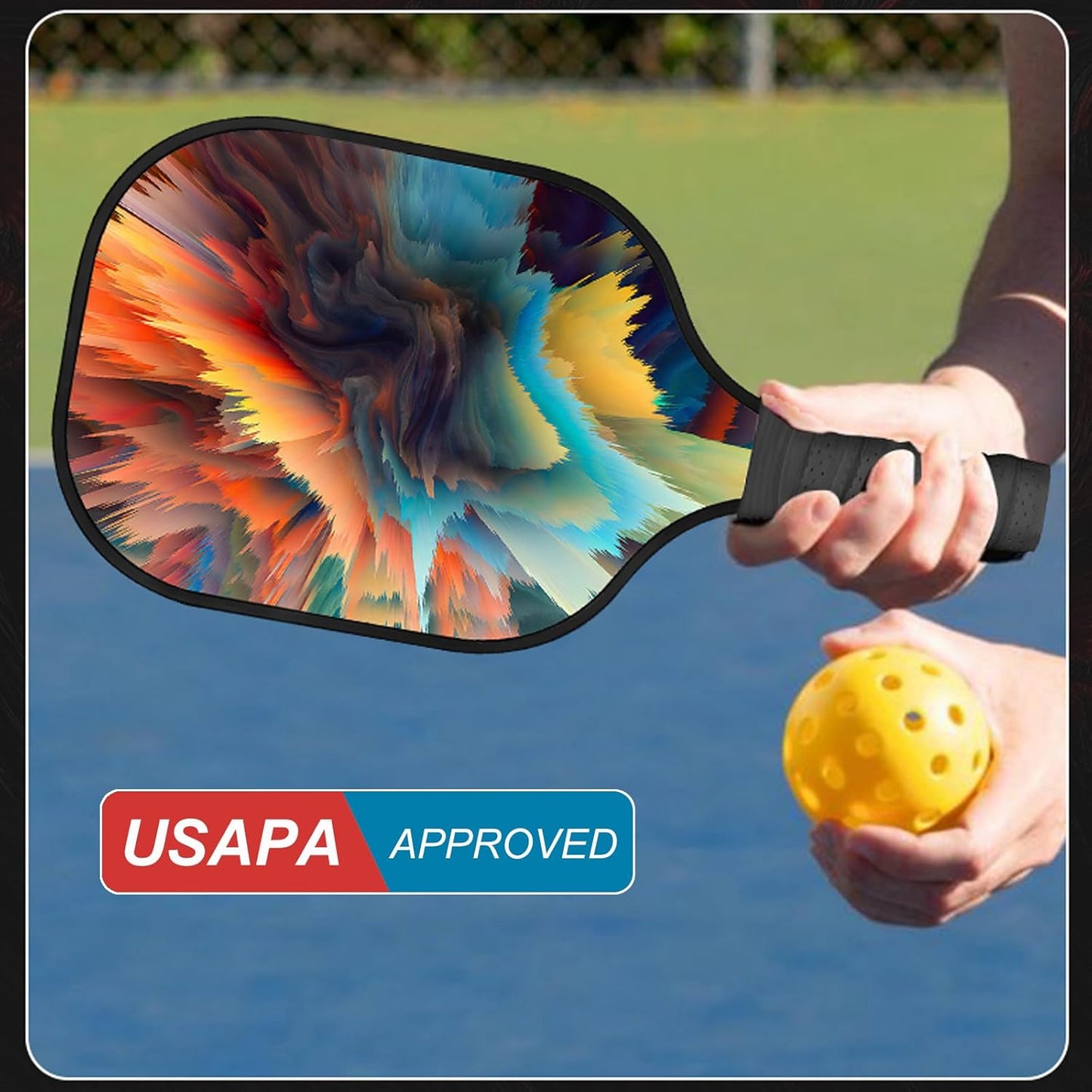Pickleball Paddles, USAPA Approved Fiberglass Surface Pickleball Set with Pickleball Rackets, Pickleball Paddles Set for Men Women, It Is A Great Gift Option for Family, Loved Ones, and Friends.