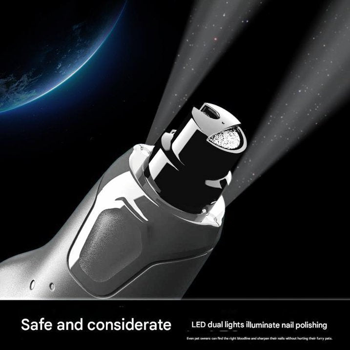 Dog Nail Grinder with 6-Speed, 2 Led Lights, Rechargeable Electric 3-Piece for Dogs and Cats