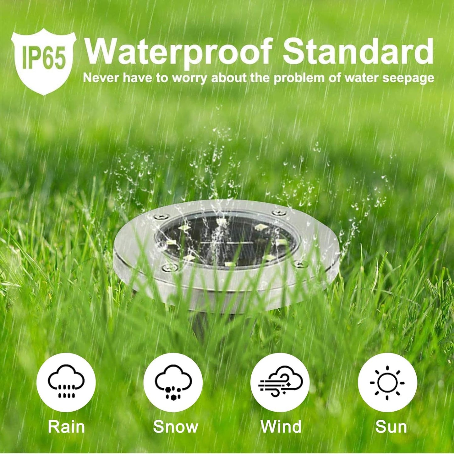 Euur Solar Ground Lights, Waterproof Solar Garden Lights, Upgraded Outdoor Garden Waterproof Bright in-Ground Lights, Landscape Lights for Pathway,Yard,Deck,Lawn,Patio,Walkway (12 Pack Warm Light)