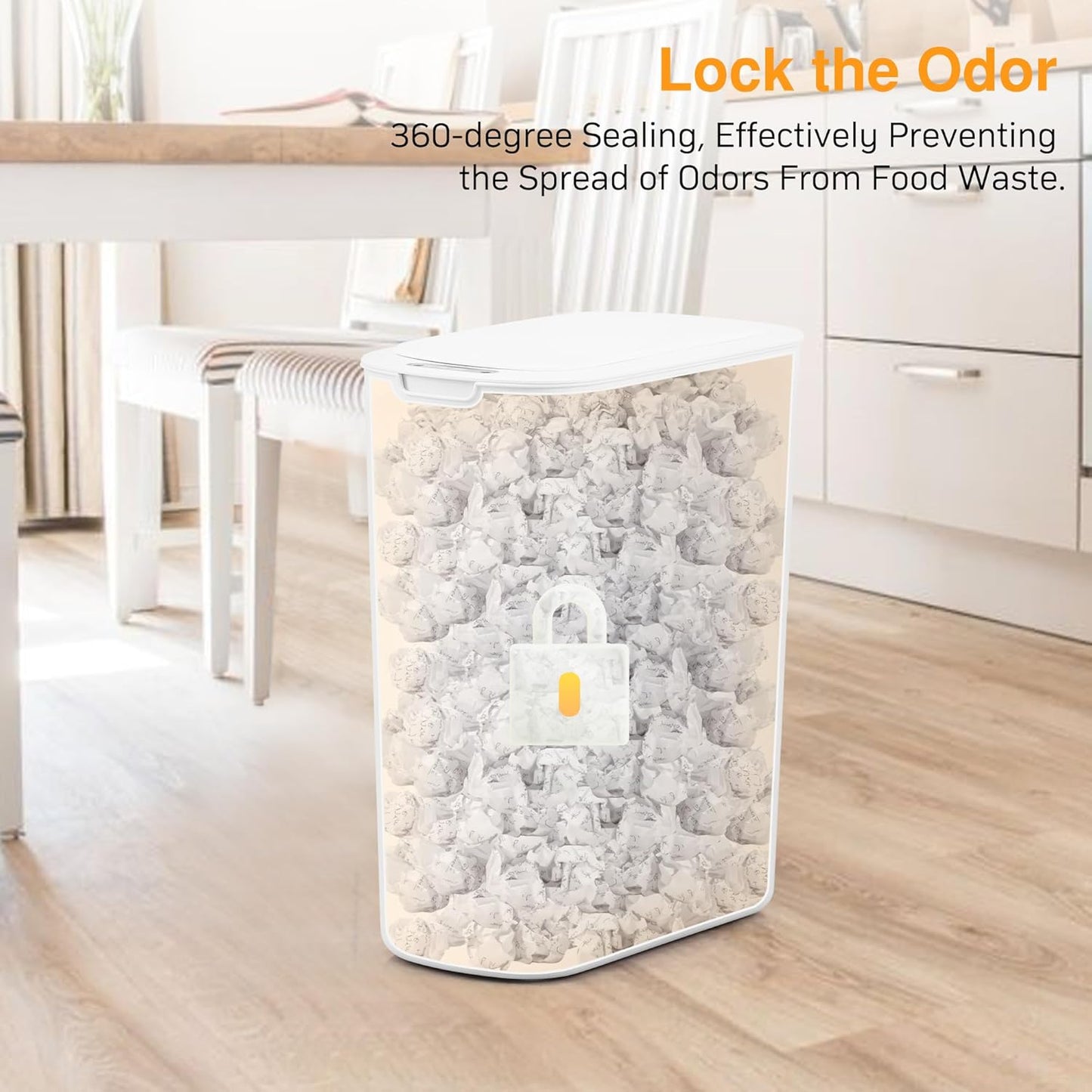 2 Pack 3.2 Gallon Automatic Touchless Garbage Can, Small Motion Sensor Smart Trash Can, Slim Waterproof Trash Bin for Bedroom, Bathroom, Office, Living Room, White