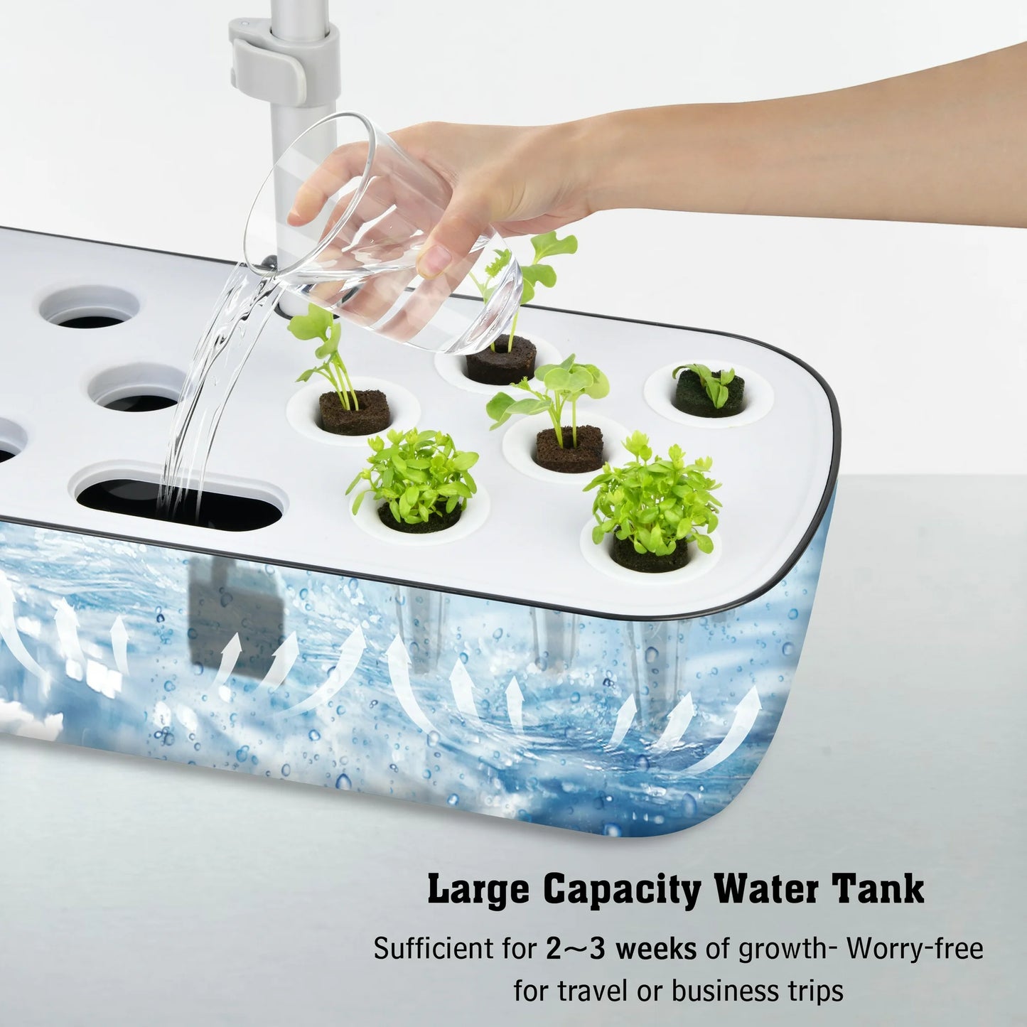 12 Pods Hydroponics Growing System, OHHSUN Indoor Herb Garden Kit with LED Grow Light Quiet Smart Water Pump Automatic Timer Healthy Fresh Herbs Vegetables - Hydroponic Planter for Home Kitchen