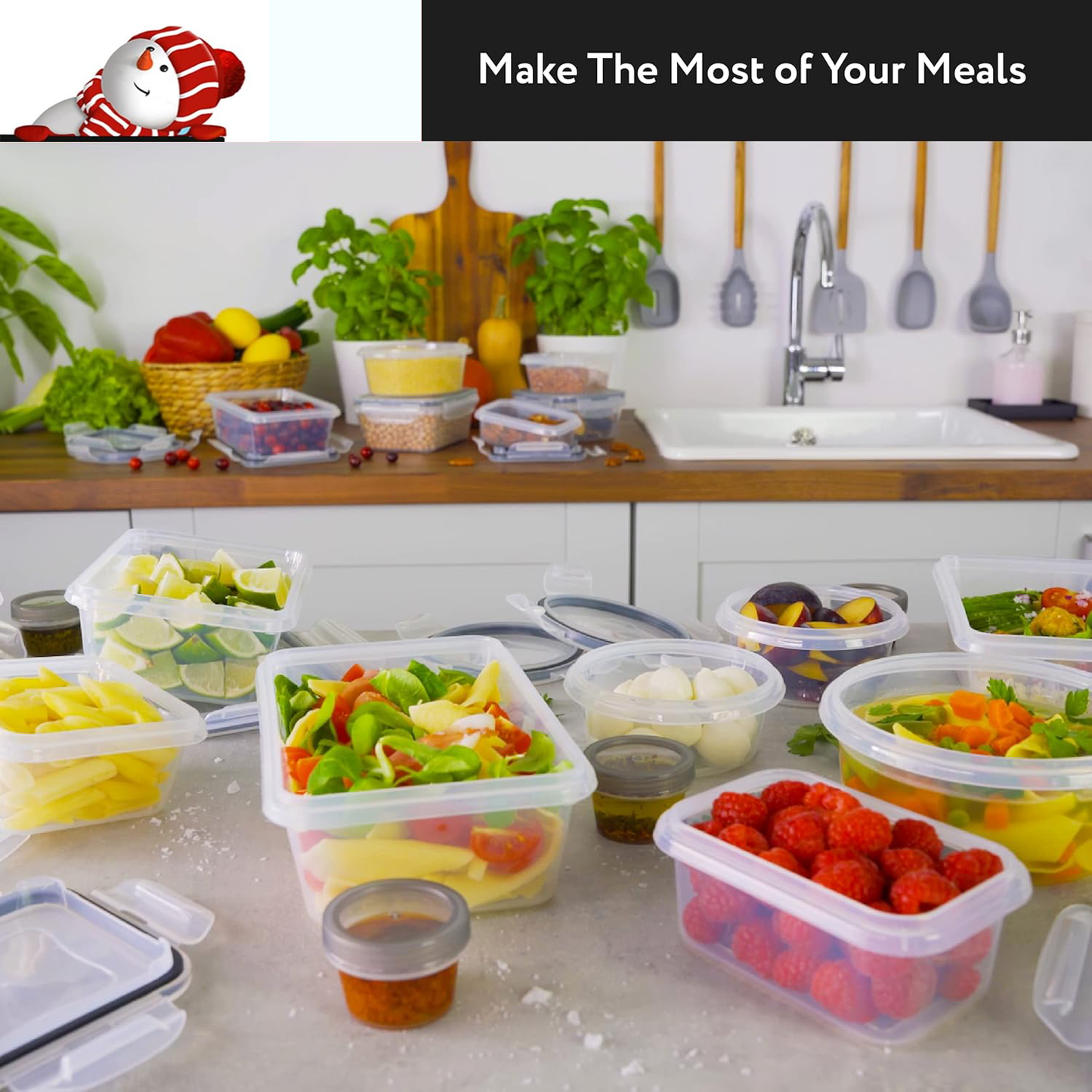 50 Pcs Food Storage Containers with Lids Airtight, Plastic Meal Prep Container for Pantry & Kitchen Organization, BPA-Free, Leak-Proof with Labels & Marker Pen