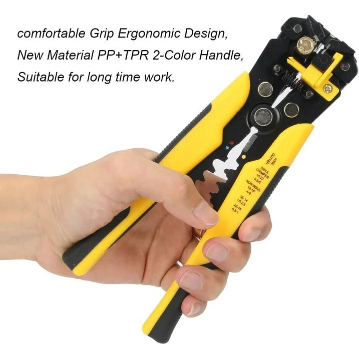 5-in-1 professional multifunctional wire stripper/crimping tool, wire cutter, wire crimping tool, wire stripper, wiring tool and multi-function hand tool.