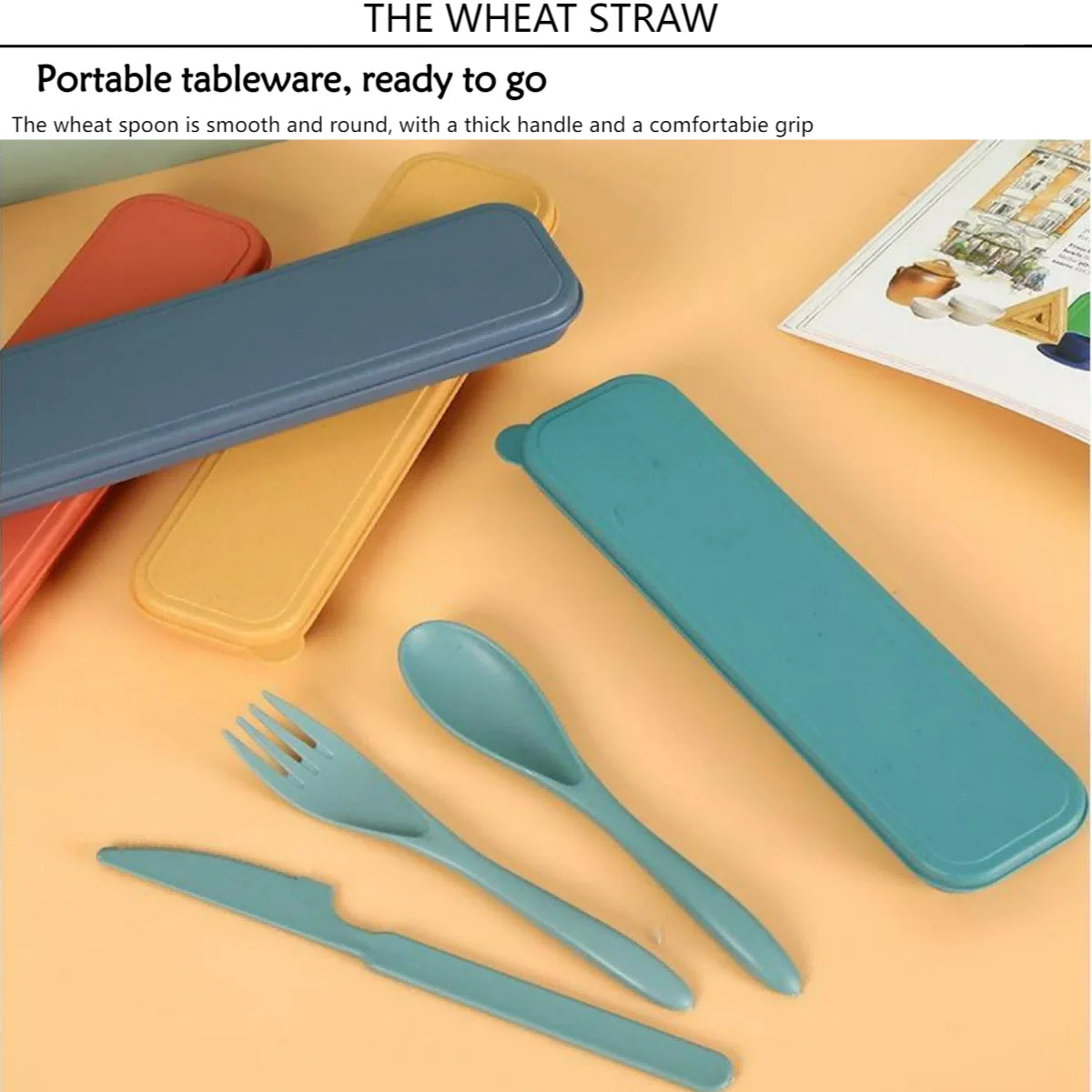Unbreakable Wheat Straw Set - Microwave and Dishwasher Safe Soup and Salad Bowls, 32-Piece Set, BPA Free, Multicolor