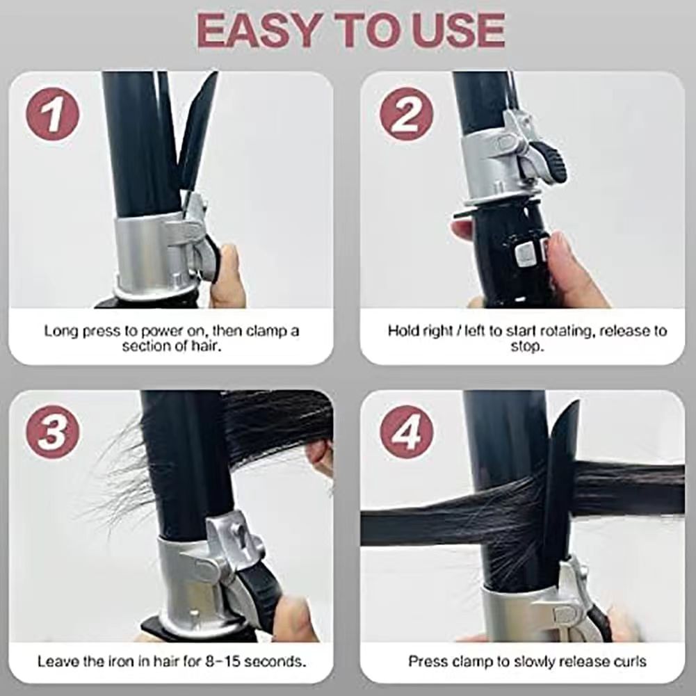 IDFINE Ceramic 1-Inch Curling Iron, 1-inch barrel produces classic curls-for use on short, medium, and long hair