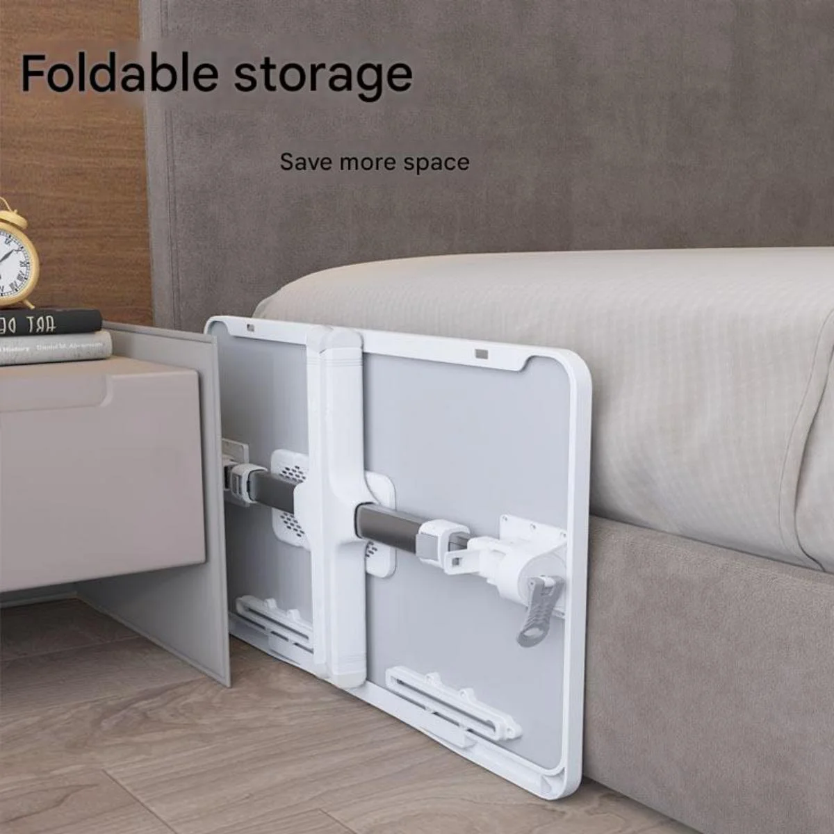 Laptop Desk for Bed, Height & Angle Adjustable Laptop Stand for Bed, Lap Desk Bed Tray Table, Light Weight Foldable Portable Laptop table for Couch Sofa Chair Floor Desk (Gray)