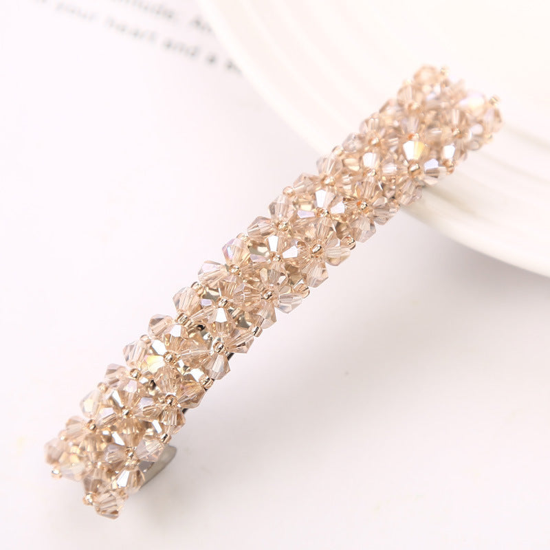 EHIW Elegant Hair Clips Fashion Hair Barrettes for Women, Sparkly Glitter Rhinestones Flowers Hairpin French Style Hairclips Vintage Hair Accessoires for Women