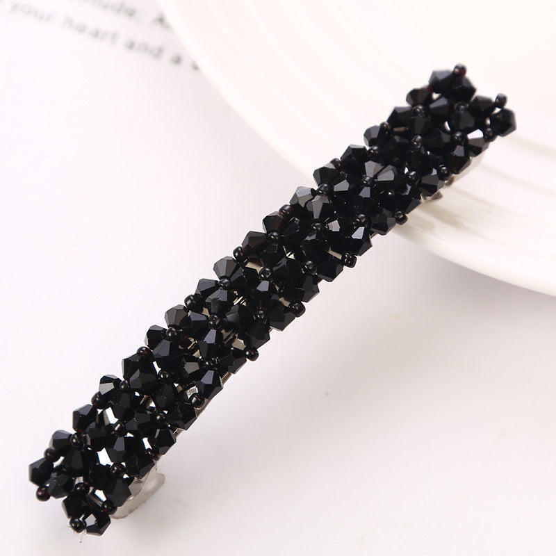 EHIW Elegant Hair Clips Fashion Hair Barrettes for Women, Sparkly Glitter Rhinestones Flowers Hairpin French Style Hairclips Vintage Hair Accessoires for Women