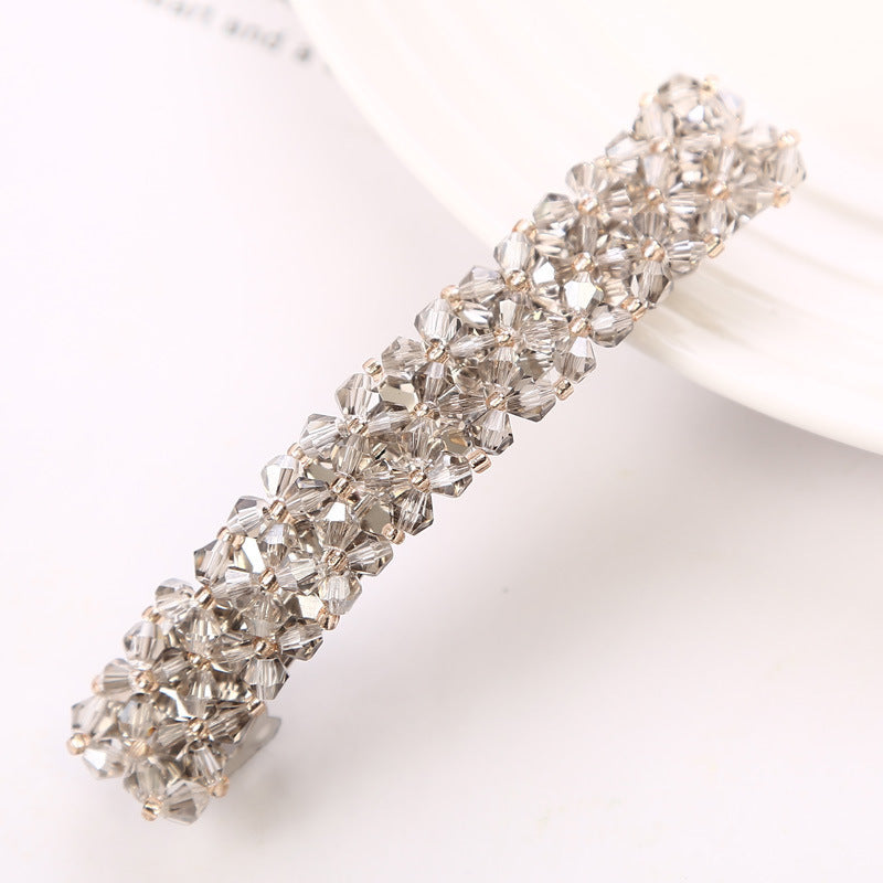 EHIW Elegant Hair Clips Fashion Hair Barrettes for Women, Sparkly Glitter Rhinestones Flowers Hairpin French Style Hairclips Vintage Hair Accessoires for Women
