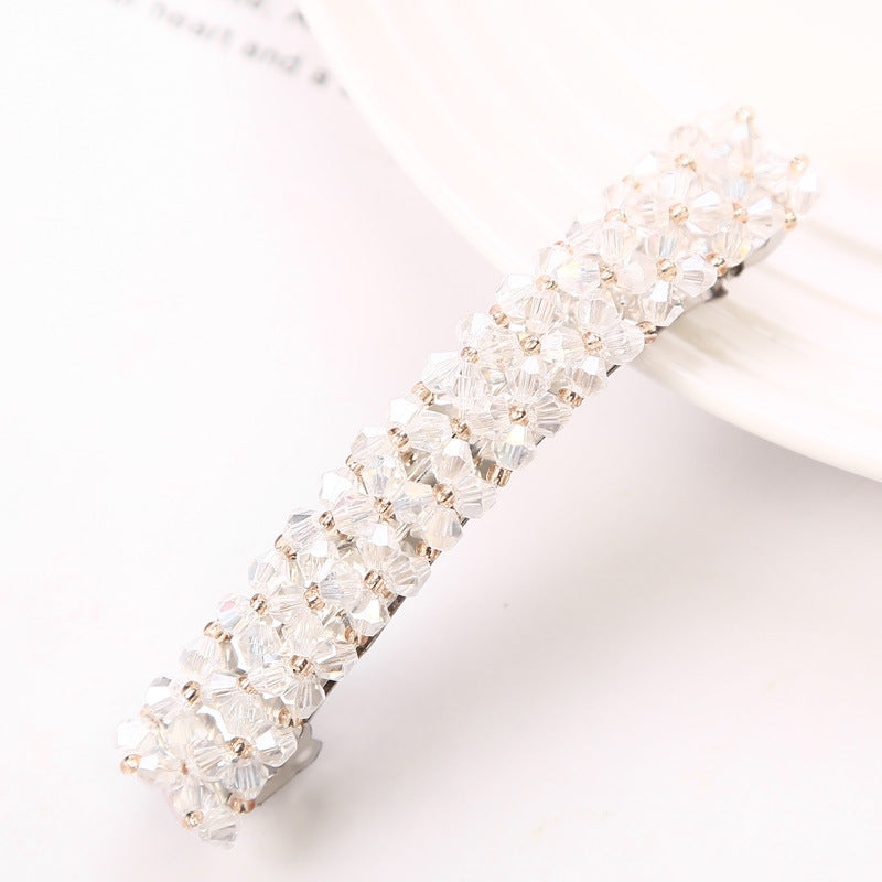 EHIW Elegant Hair Clips Fashion Hair Barrettes for Women, Sparkly Glitter Rhinestones Flowers Hairpin French Style Hairclips Vintage Hair Accessoires for Women