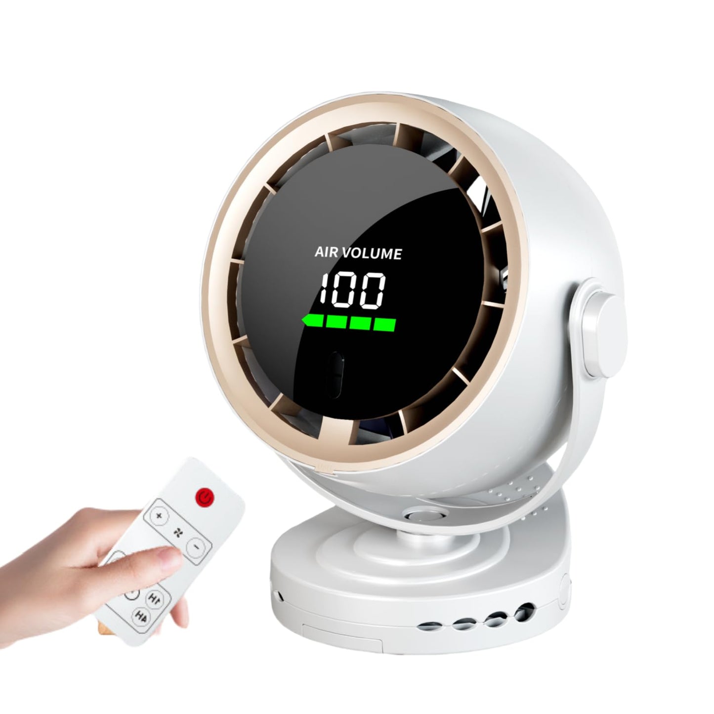 Desk Fans for Home, Quiet Table Fan Air Circulator Fans for Whole Room, 90°+70° Oscillating Dorm Fan with Remote, 3 Speeds, Desktop Fan for Home, Dorm