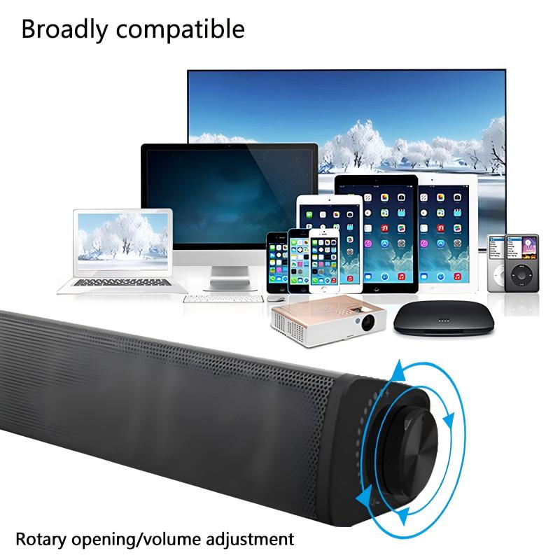 LOOKFUN Sound Bar for Smart TV, Soundbar with Bluetooth/Opt/AUX Connect, Volume Boost, 3 Equalizer Modes, for TV/PC/Gaming/Projectors