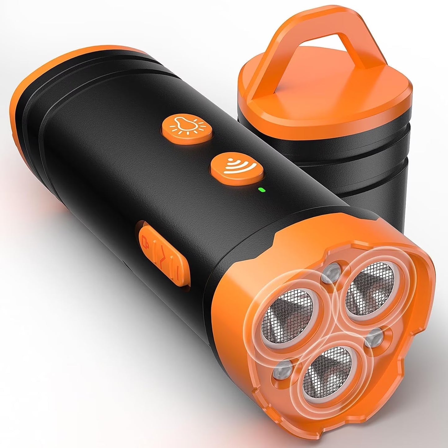 Ultrasonic Dog Barking Control Devices | 50FT w/Two Sonic Sensors | Anti Barking Device & Dog Bark Deterrent | Dog Whistle to Stop Barking | Better Than Shock Collar or Dog Training Collar, Orange