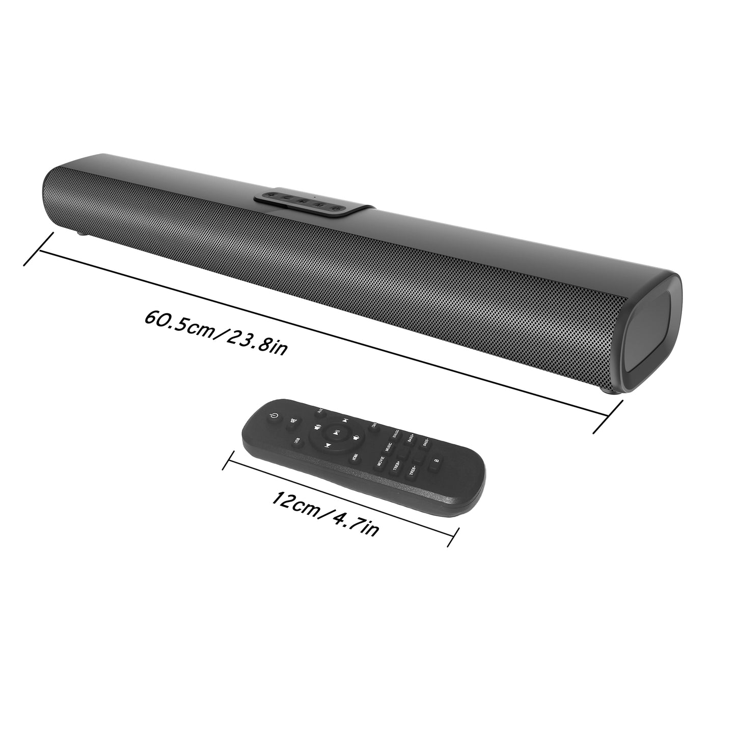 LOOKFUN Sound Bar for Smart TV, Soundbar with Bluetooth/ARC/Opt/AUX Connect, Auto Volume Boost, 3 Equalizer Modes, Soundbar for TV/PC/Gaming/Projectors