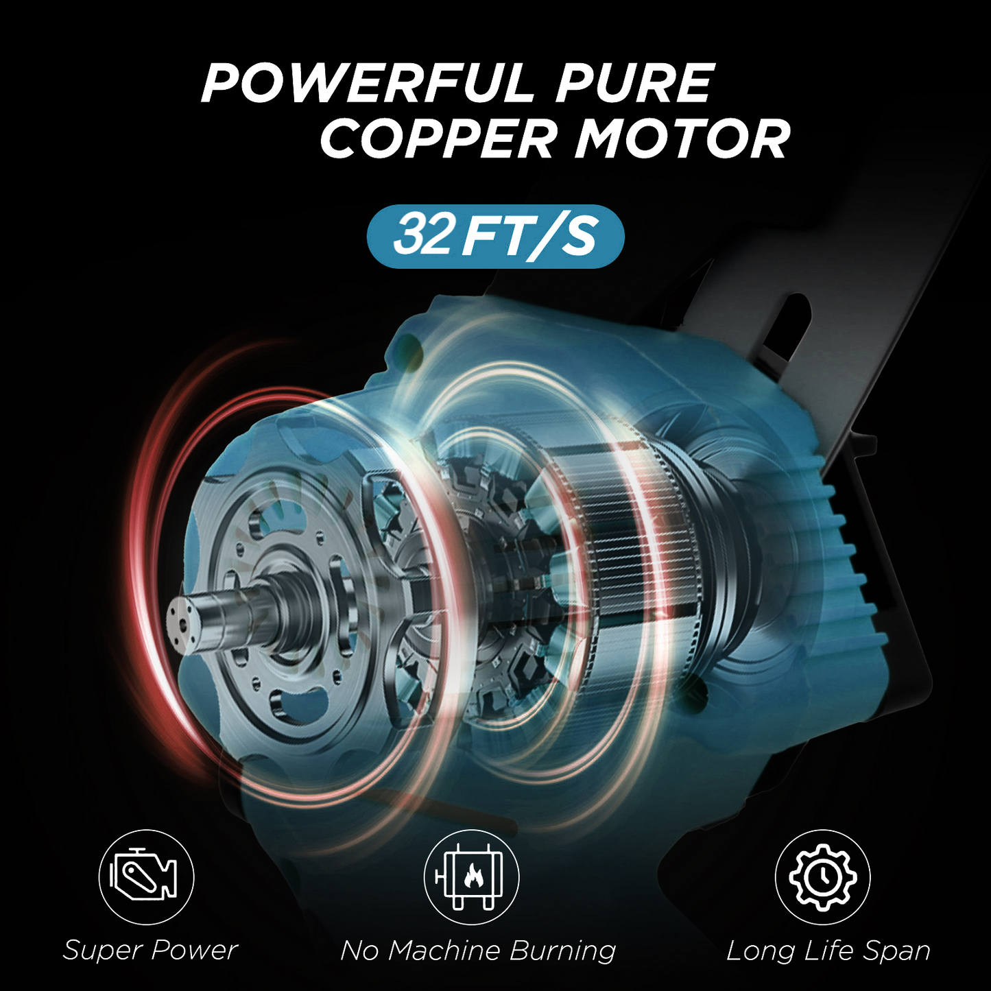 VQJTCVLY 6 inch Mini Chainsaw with 2x2000mAh Batteries and 2 Chains, Electric Cordless Chainsaw Set with Security Lock for Wood Cutting Tree Pruning Trimming, Blue