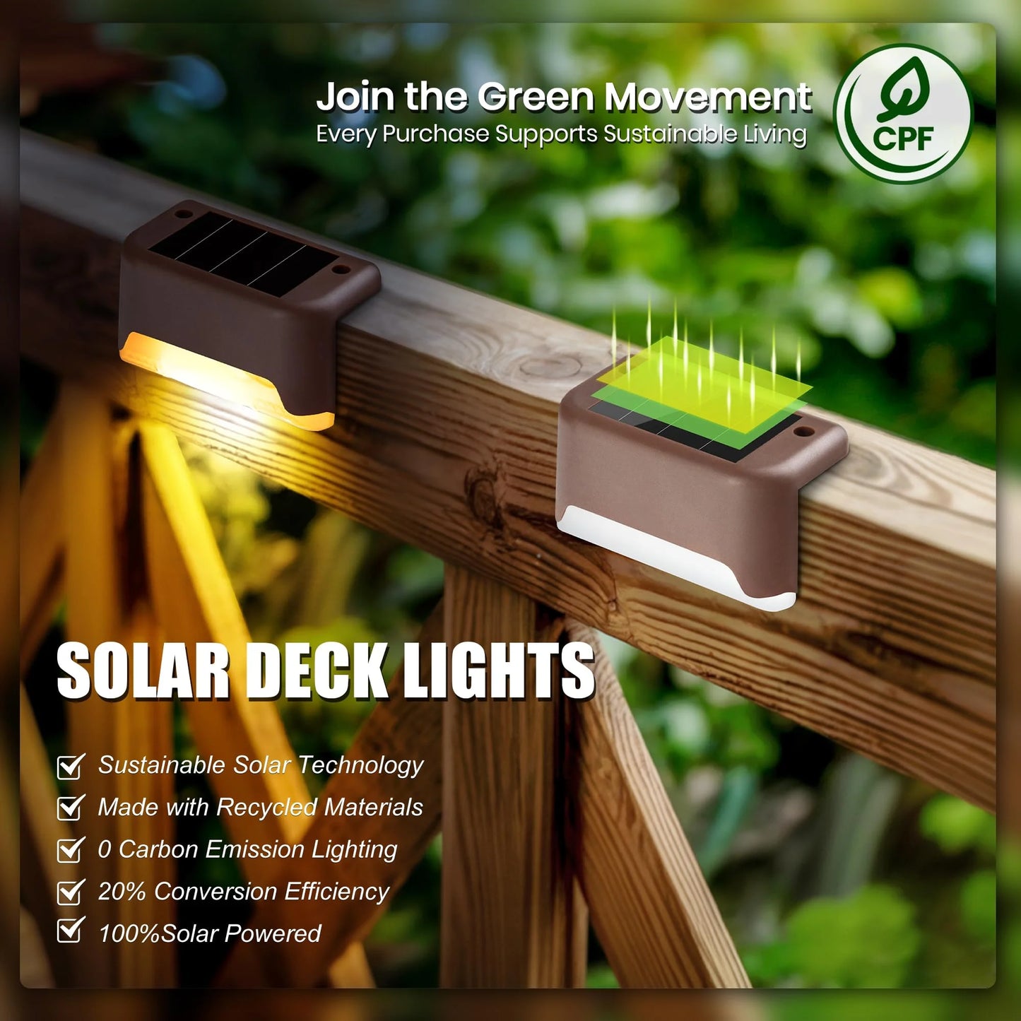 Solar Deck Lights Outdoor 16 Pack, Euur Solar Step Lights Waterproof Led Solar lights for Outdoor Stairs, Step , Fence, Yard, Patio, and Pathway