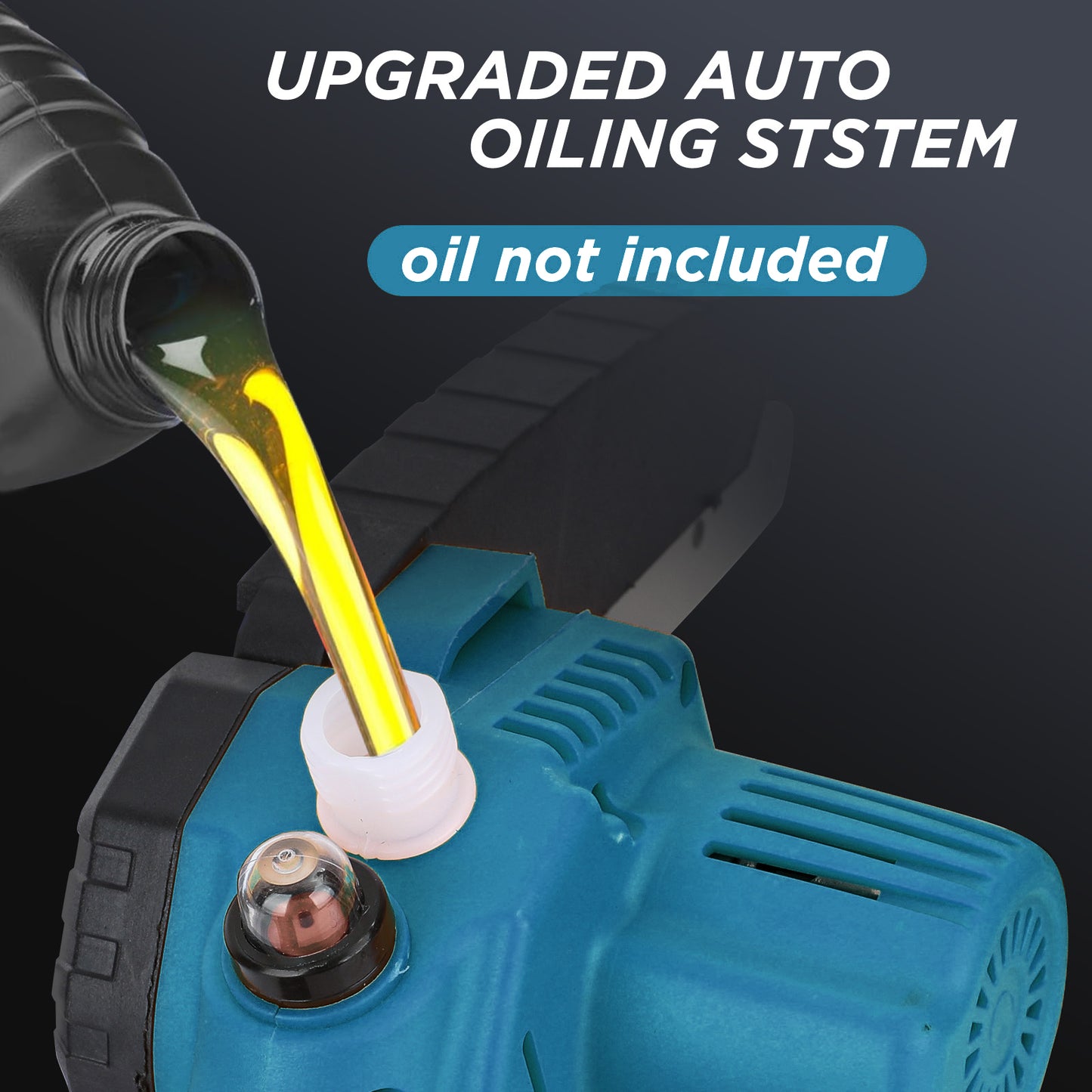 VQJTCVLY 6 inch Mini Chainsaw with 2x2000mAh Batteries and 2 Chains, Electric Cordless Chainsaw Set with Security Lock for Wood Cutting Tree Pruning Trimming, Blue