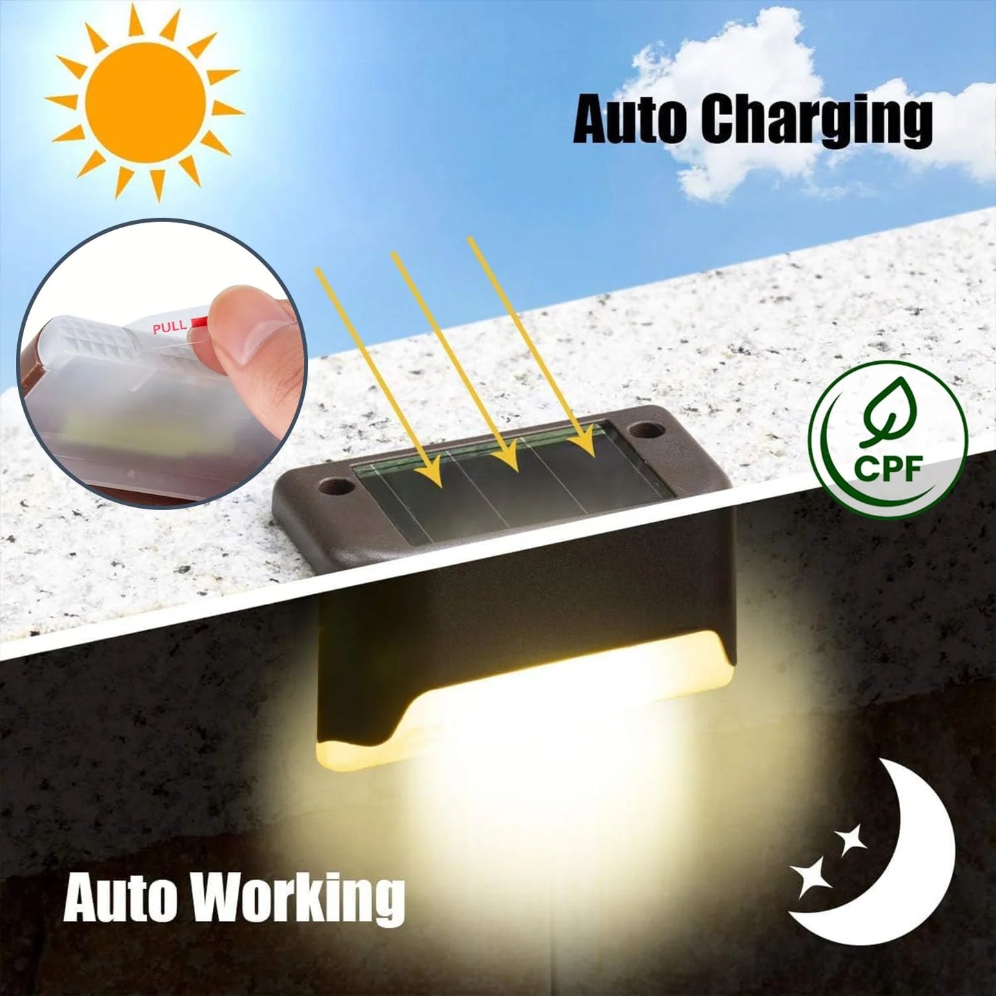 Solar Deck Lights Outdoor 16 Pack, Euur Solar Step Lights Waterproof Led Solar lights for Outdoor Stairs, Step , Fence, Yard, Patio, and Pathway